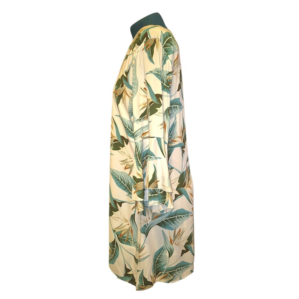 Pinapples Boutique Birds Of Paradise Women XL Ruffled Sleeve Lima Hawaiian Dress - Picture 4 of 8